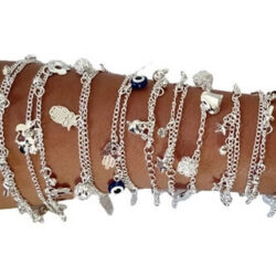Kit Pulseiras Banhadas A Prata