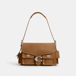 Bolsa Cargo Turnlock Soft Tabby Coach - Caramelo