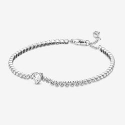 Bracelete riviera coração brilhante
